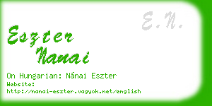 eszter nanai business card