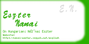 eszter nanai business card